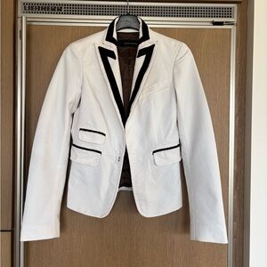 DSQUARED2 White Blazer with Brown Accents
